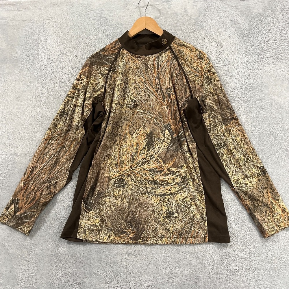 Rocky Camouflage Shirt Mens Large Scent IQ Atmoic‎ Hunting Mossy Oak Pullover